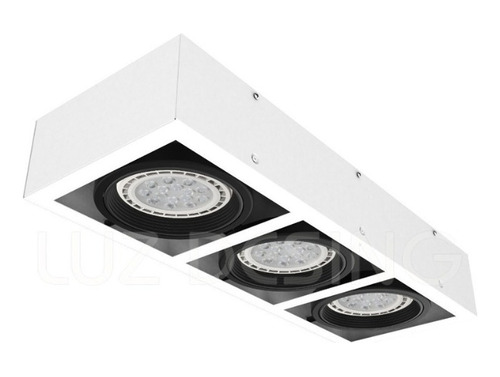 Aplique Plafon Box 3 Luces Cardanico Lampara Ar111 Led