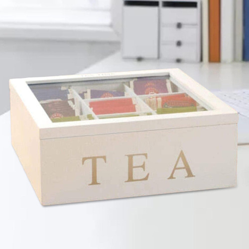 Caja De Almacenamiento De Té De Madera, Organizador De Té L