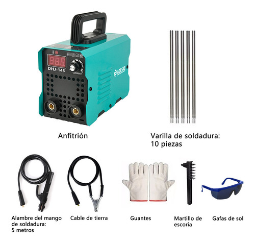 Mini soldadoras Inverter portatil inversores Adeske DHJ-145 color cian