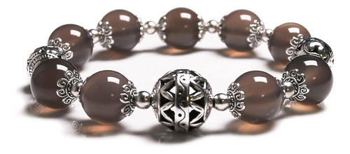 Pulsera Elástica De 12mm Mujer Cadena De Cuentas De C...