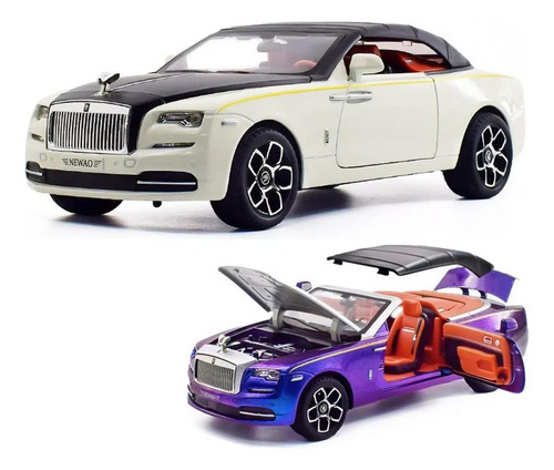 Coche De Metal En Miniatura Tipo Limusina Convertible Rolls-