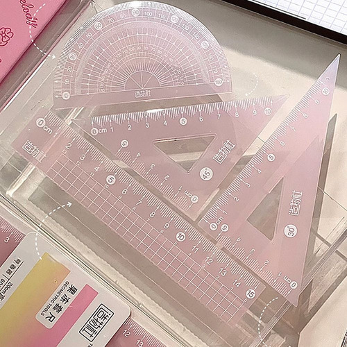 Conjunto De 4 Unidades/conjunto Jelly Ruler, Transferidor De