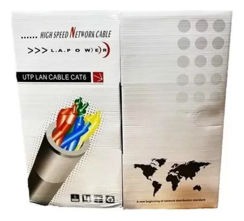 Caja De Cable Utp Cat6 305 Metros Unifilar 60% Cobre