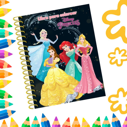 Libro Para Colorear Princesas Disney