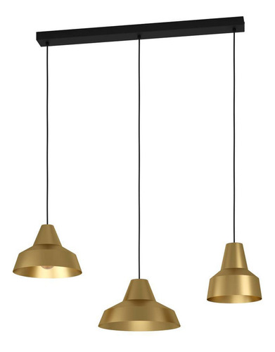 Lámpara De Colgar Eglo Savarna Dorado E27 3x40w