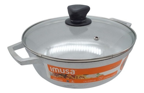 Caldero Imusa Aluminio Fundido 24 Cm Tapa Vidrio