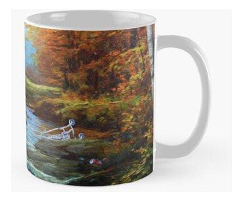 Taza Viviendo En Una Furgoneta, Junto Al Río Calidad Premium