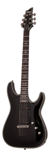 Guitarra eléctrica Schecter Hellraiser C-1 de caoba gloss black con diapasón de palo de rosa