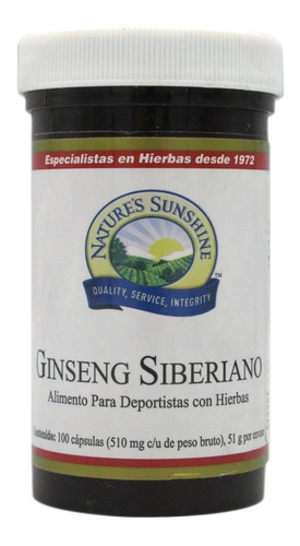 Ginseng Siberiano. Nature´s Sunshine