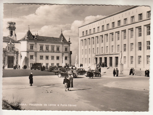 1958 Postal Vista De Facultad De Letras De Coimbra Portugal
