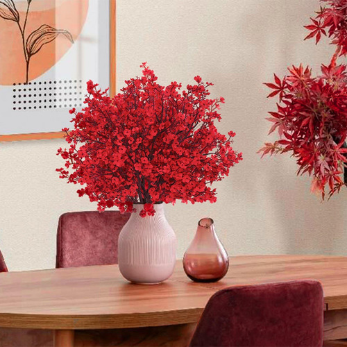 Flores Falsas Rojas, Flores Navideñas, Flujo Artificial Simu