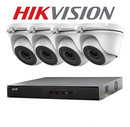 Kit 4 Camaras Seguridad Hikvision Dvr Full Hd 1080p