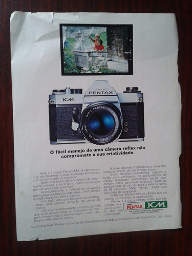 Propaganda Antiga - Pentax Asahi Câmera. Vy-mar Malas Há Mui