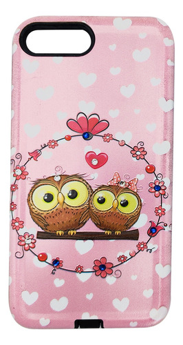 Funda Pasta Diseño Iphone 7 Plus Carcasa Case Con Mica Buhos