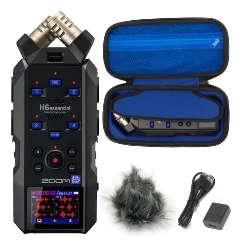 Grabador De Audio Zoom H6 Essential De 6 Pistas Y 32 Bits Co