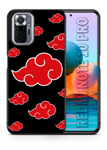 Funda Xiaomi Redmi Note 10 Pro Akatsuki Naruto Tpu Uso Rudo