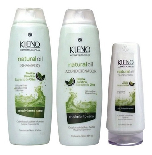 Shampoo + Acondicionador + Mascara Kleno Natural Oil