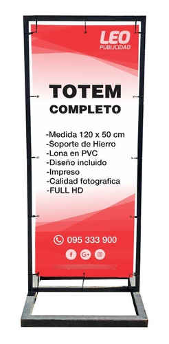 Cartel De Vereda, Totem, Stopper, 170x60 Cm - Leo Publicidad
