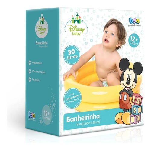 Banheira Piscina Inflável Disney Baby 30 L Brinquedos 2414