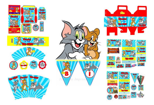 Kit Imprimible Tom & Jerry    Fiesta Cumpleaños