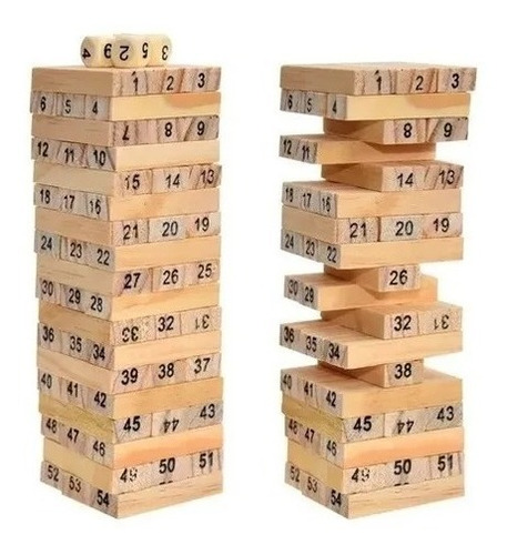 Jenga Juego De Mesa Madera 48 Piezas / E-shop