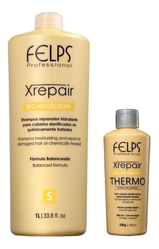 Felps Xrepair Shampoo 1l + Creme De Pentear 250ml