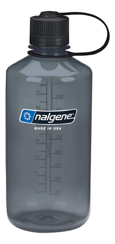 Botella De Agua Sin Bpa De Boca Estrecha Tritan Nalgene, Gri