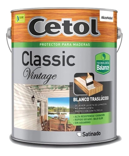 Cetol Vintage Balance Satinado Agua S/olor 4lt Akzo - Iacono