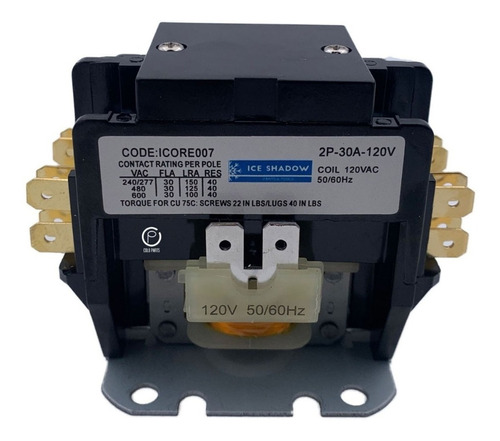 Contactor 2 Polos 120v 30 Amp Refrigeracion Aire Acondiciona