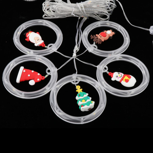 2 Para Valla De Jardín, Luces Led Impermeables. Papa Noel