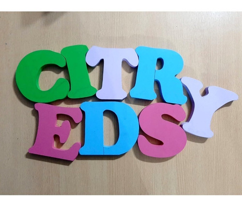 Letras De Fibrofácil 12 Cm Cumple Candy Bar Desayunos