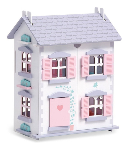 Imagen 3 de 5 de Casa De Muñecas Para Niñas Edufun De Madera 10 Pcs