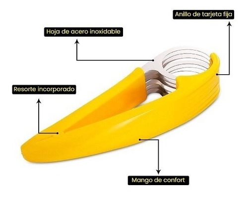 Imagen 2 de 10 de Tijera Cortador Vejetales Multiusos Platano Pepino Hot Dogs