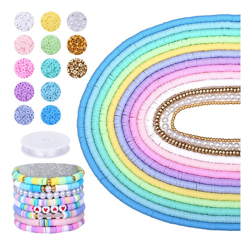 Acefun 3750 Cuentas De Arcilla Para Hacer Pulseras, Kit De C