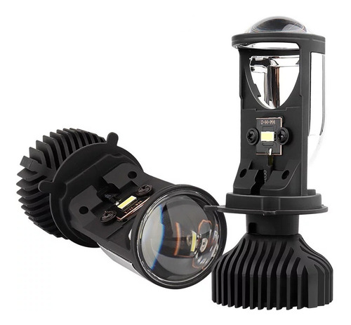 Hiper Led H4 Lupa Proyector Auto Moto 100w Alta Baja 