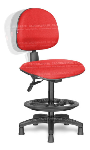 Imagem 1 de 1 de Cadeira Caixa Alta Executiva Ergonômica Vermelha Rve04