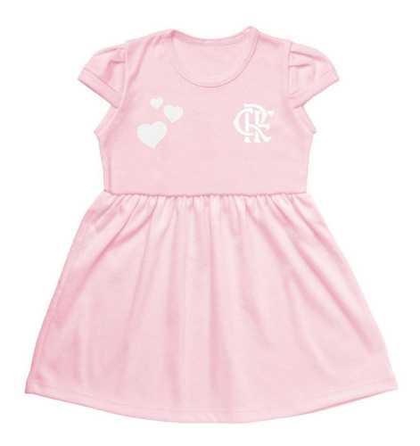 Vestido Flamengo Infantil Rosa Torcida Baby