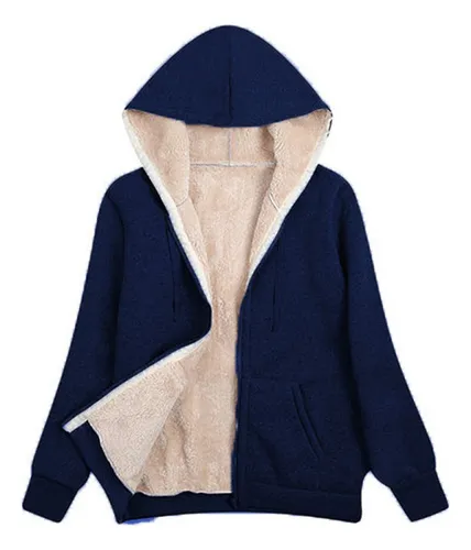 Chaqueta Mujer Sudadera Con Capucha Invierno Sudadera Felpa