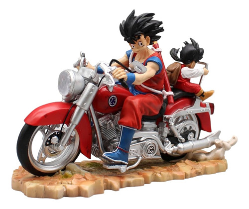 Dragon Ball Z Son Goku Con Gohan En Moto Figura En Caja 