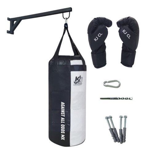 Kit De Box Publico #3 Saco 80cm+base+guantes Costal De Boxeo