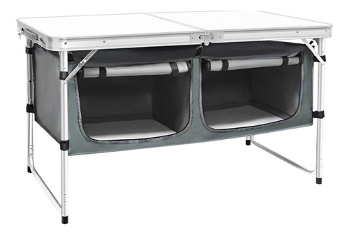 Mesa De Camping Con 2 Cajones De Almacenamiento Plegable Santu Home & Deco