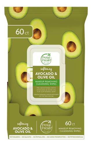 Toallitas Desmaquillantes Con Pétalos De Aguacate Fresco Y A