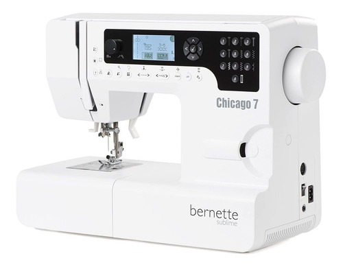 Imagem 3 de 3 de Máquina De Costura Bernette Chicago 7 Branca 110v/220v