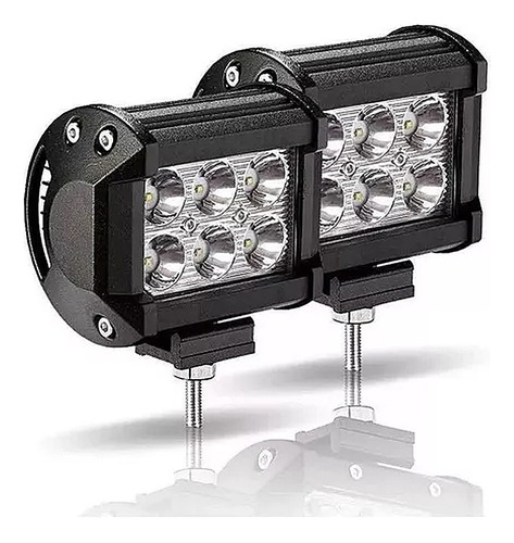 X2 Barra Focos Neblineros Led 18w Blanco Expansion Auto Moto