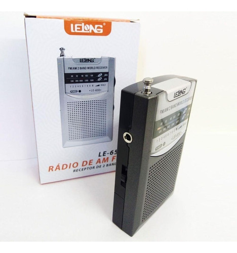 Rádios Retro Am\fm Receptor 2 Bandas Modelos Le-650 Cor Prata/preto 110v/220v