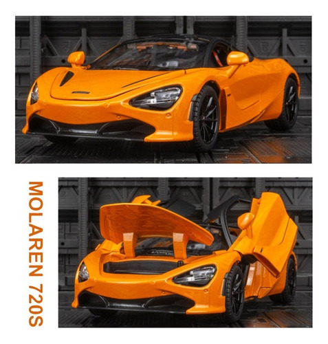 Mclaren 720s 1/24 Miniatura Metal Coche Con Luces Y Sonido