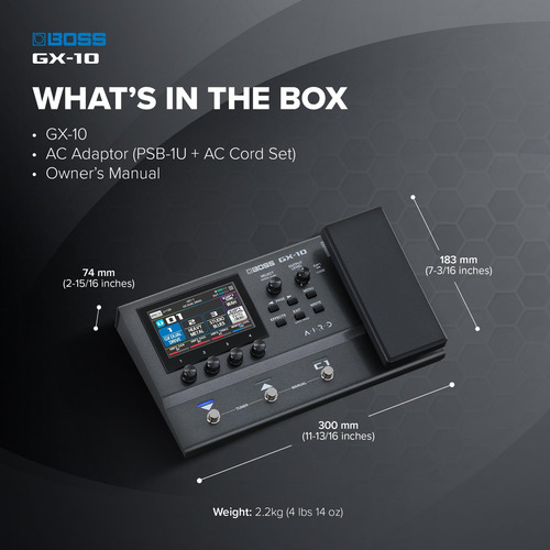 Boss Gx-10 Guitar Effects Processor Com Pedais De Vários Mod