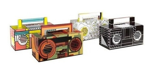 Imagen 3 de 6 de Parlante Bluetooth Portatil De Carton Estilo Retro