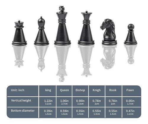 Andux Juego De Ajedrez Magnético Plegable, Juego De Mesa Con