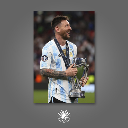 Cuadro Decorativo Leo Messi 60x90 Pvc 5mm Copa Finalissima